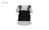 [MADE] Cushy Bustier Short Sleeve T-Shirt Set