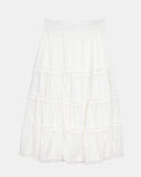 Chaa Mink Brushed Tiered Long Skirt