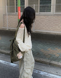 Spin Mongle Loose Fit Boucle Knit