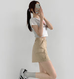Pocket Cargo Feminine Cotton Shorts