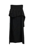 Scar Drape Layered Wrap Long Skirt