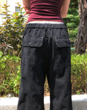 Coco Stitch Button Parachute Pants