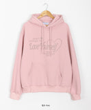 Tmel heart printed brushed hoodie