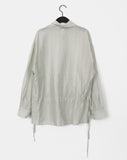 Kenny Stripe Frill Strap See-Through Blouse