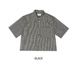 Fury Seersucker Crop Short Sleeve Shirt