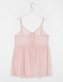 Narumi Flower Two Way Ribbon Layered Sleeveless Midi One Piece