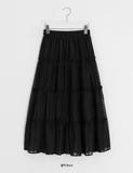 Dazney Lace Frill Long Skirt