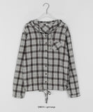 Lighty Strap Check Hood Shirt