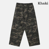 Coil camo snap parachute pants