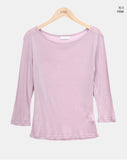 Andin Layered Tencel Three-Quarter Sleeve T-Shirt
