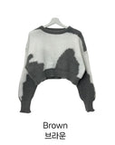 Cow crop knit