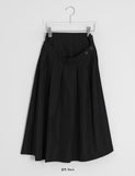 Namil Pleated Layered Banding Long Skirt