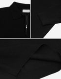 Dual zip-up collar knit