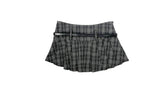 [Belt set/Underpants lining] Atem Check Mini Pleated Skirt