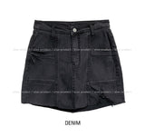 destroyed slit mini skirt