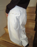 Croon Back Pocket Studded Cotton Pants