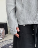 Tove Waffle Henley Neck Long Sleeve