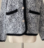 Cove Color Matching Wing Knit Jacket Cardigan