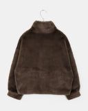 Horn Hidden Hook Fur Short Jacket