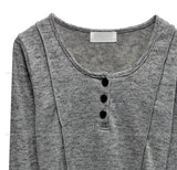 Moki Cut Henley Neck Knit