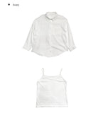 Yale Loose Fit Shirt Sleeveless Set