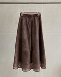 Leburne Punching Lace Banding Skirt