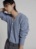 Cable knit cardigan