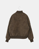 Doa suede lining fur half-neck zip-up jacket