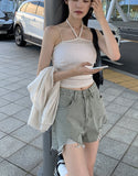 Myumyu Damage Short Denim Pants
