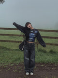 [U-DENIM] 5 Colors Ripped Jeans Wide Denim Pants