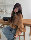 Camu Suede Slit Blouson Jacket