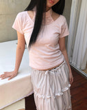 Point One Off-shoulder Short Sleeve T-shirt