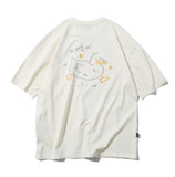 Rain Duck Embroidery Short Sleeve T-shirt