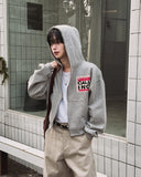 Collings Printed Crop Hoodie