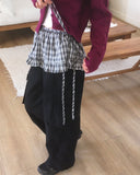 Tear pocket cargo wide cotton pants