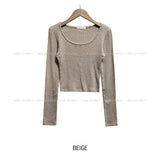 [U-BASIC] Snow basic V-neck long sleeves