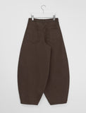[unisex] Menconi Brown Balloon Wide Cotton Pants