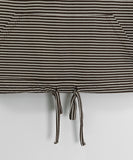 Calden Stripe Short Sleeve Crop Hoodie