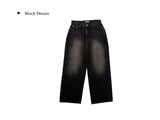 Petal Vintage Sand Washing Denim Wide Pants