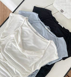 Soel Halterneck Layered Cap Sleeve T-shirt
