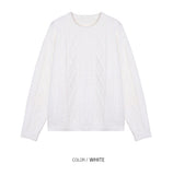 Cable mohair knit