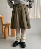 Lissu Pintuck Cotton Midi Skirt