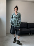 Shark Cutting Bermuda Denim Pants