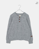 Seuha Henry Neck Button Overfit Knit
