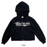 WISCON CROP HOOD ZIP-UP