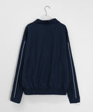 [unisex] Caton piping line two-way over collar wind jumper