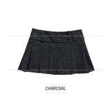 Kido Check Pleated Mini Skirt