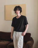 [LANARCH] Basic U-Neck Short Sleeve T-Shirt