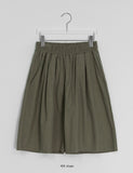 [unisex] Metelli Linen Pintuck Banding Bermuda Pants