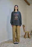 Bunny For Heart Raglan Pigment Sweatshirt